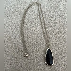 Kendra Scott Adjustable Black Pendant Necklace